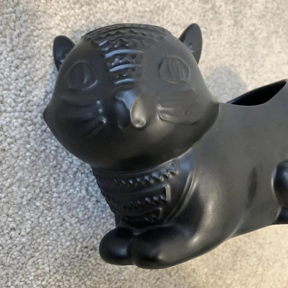 Target Cat Halloween Black Decor From 2014 Cat Kitschy Planter Desk Decoration